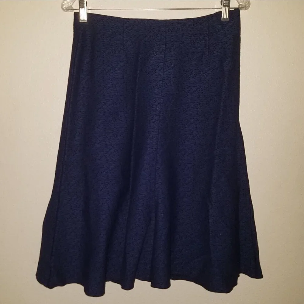 NWT Cabi Patriot Blue Tulip Skirt 3097 Navy Midi Textured Size 4 Retail $109